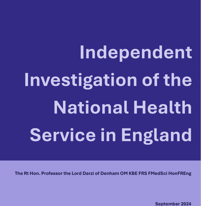 The NHS in England:  Lord Darzi Report Overview